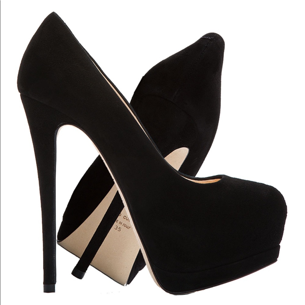 Giuseppi Zanotti Black Suede Eva Pumps